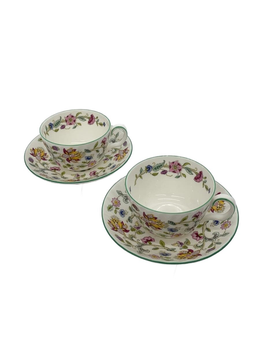 【中古】Minton◆優勝杯\u0026平円盤/4点仕掛ける/WHT/花柄【御厨子所備品】