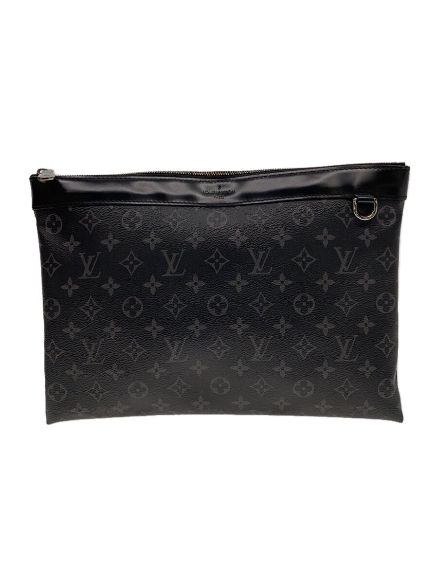 【中古】LOUIS VUITTON◆ポシェット・ヴォワヤージュ_モノグラム・エクリプス_BRW/PVC/BLK/M61692//【御徒面子】