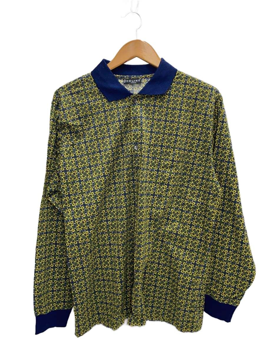 【中古】CELINE◆スポーツシャツ/XL/綿織物/GRN【メンズウェア】