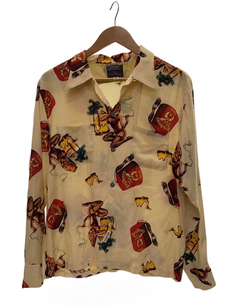 【中古】Dry Bones◆長袖シャツ/40/レーヨン/BEG/総柄【メンズウェア】｜2ｎｄ STREET 店