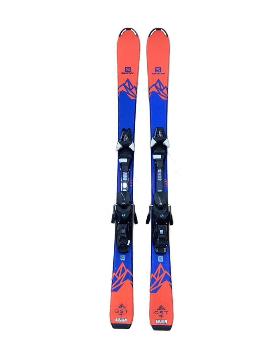 【中古】salomon◆スキーの板板/130糎/サロモン/青碧/赤いこと/赤/お坊っちゃん/ビンディング付//【運動競技】