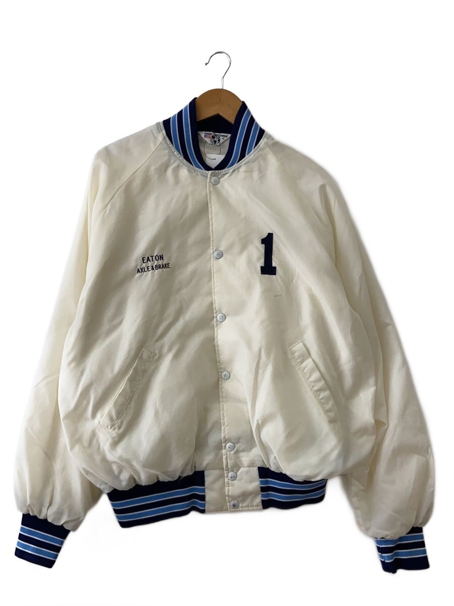 【中古】Leader◆SPORTSWEAR/スタジャン/XL/WHT//【メンズウェア】