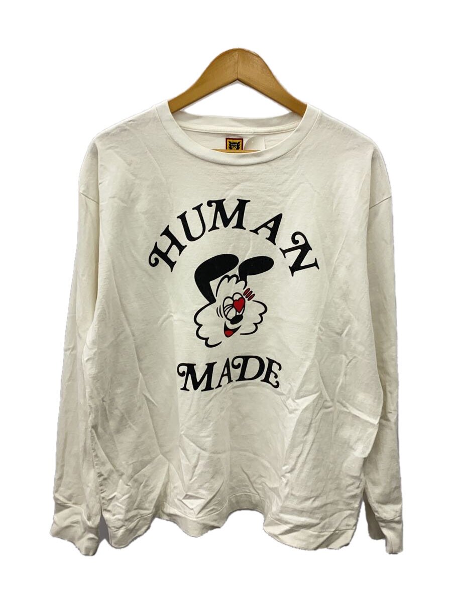 【中古】HUMAN MADE◆長袖Tシャツ/XL/コットン/WHT【メンズウェア】｜2ｎｄ STREET 店 12,012円