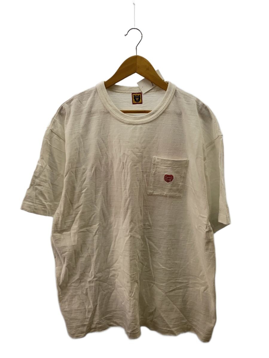【中古】HUMAN MADE◆プルオーバー/--/綿織物/WHT/刷り上げる【メンズウェア】