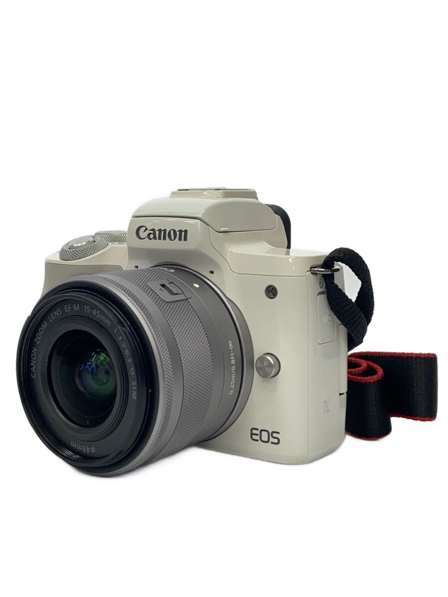 【中古】CANON◆デジタル一眼カメラ EOS Kiss M ダブルレンズキット [ホワイト]//【カメラ】
