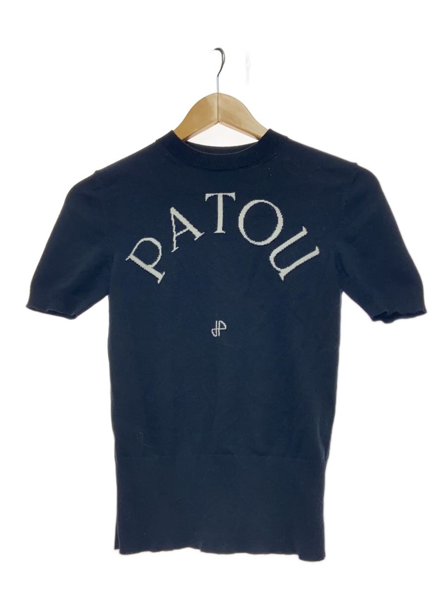 【中古】PATOU◆編み物・ティーシャツ(薄っぺら)/XS/ポリエステル/BLK/KN0688045999B【レディース御召しもの】