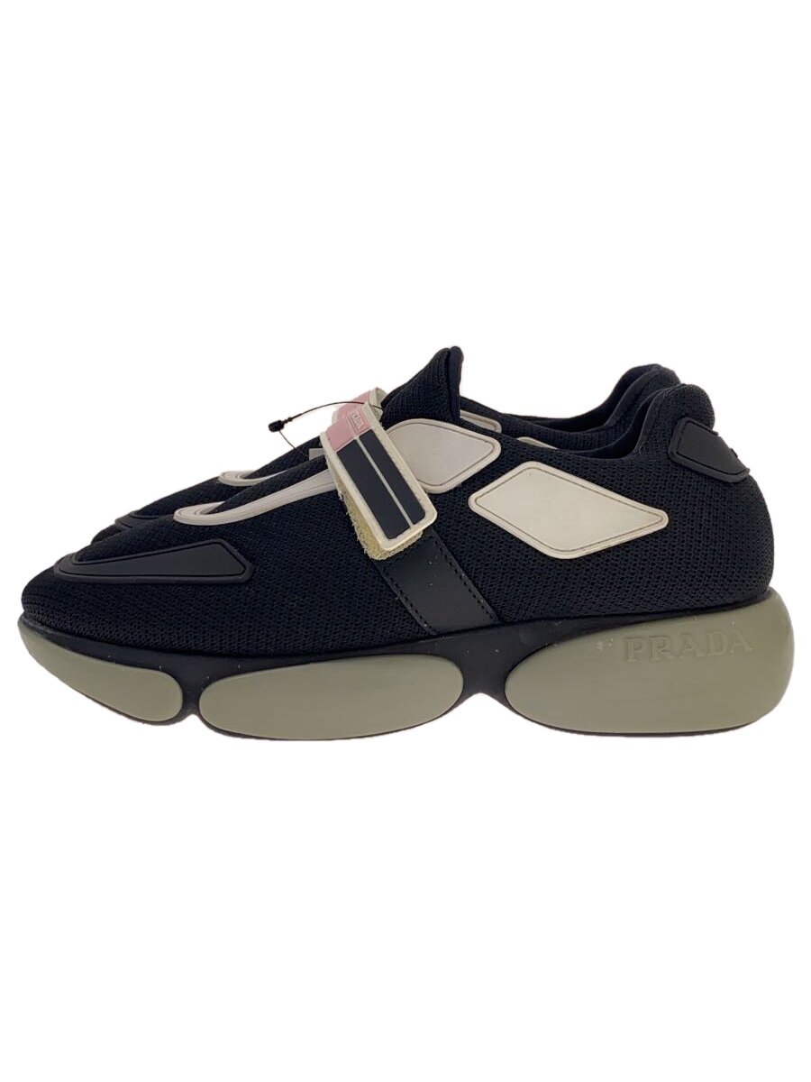 【中古】PRADA◆ローカットスニーカー/36.5/BLK【シューズ】