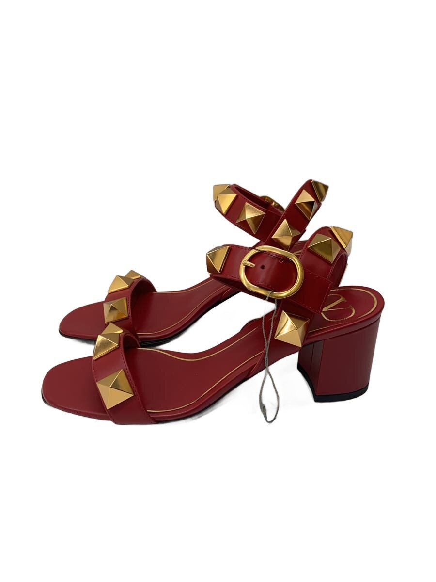 【中古】VALENTINO GARAVANI◆ローマンスタッズ/サンダル/36/RED/なめし革【シューズ】