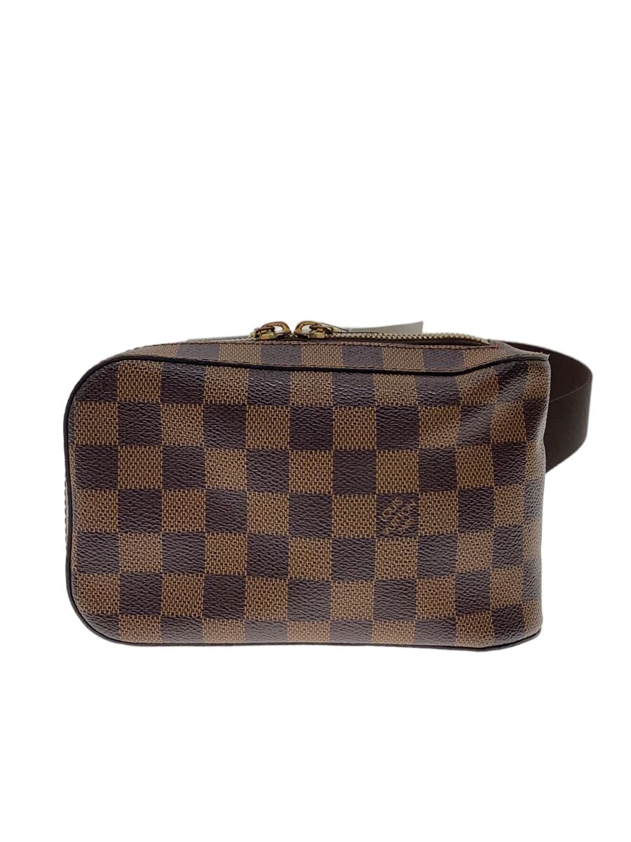 【中古】LOUIS VUITTON◆ジェロニモス_ダミエ・エベヌ/PVC/BRW/総柄//【御徒面子】
