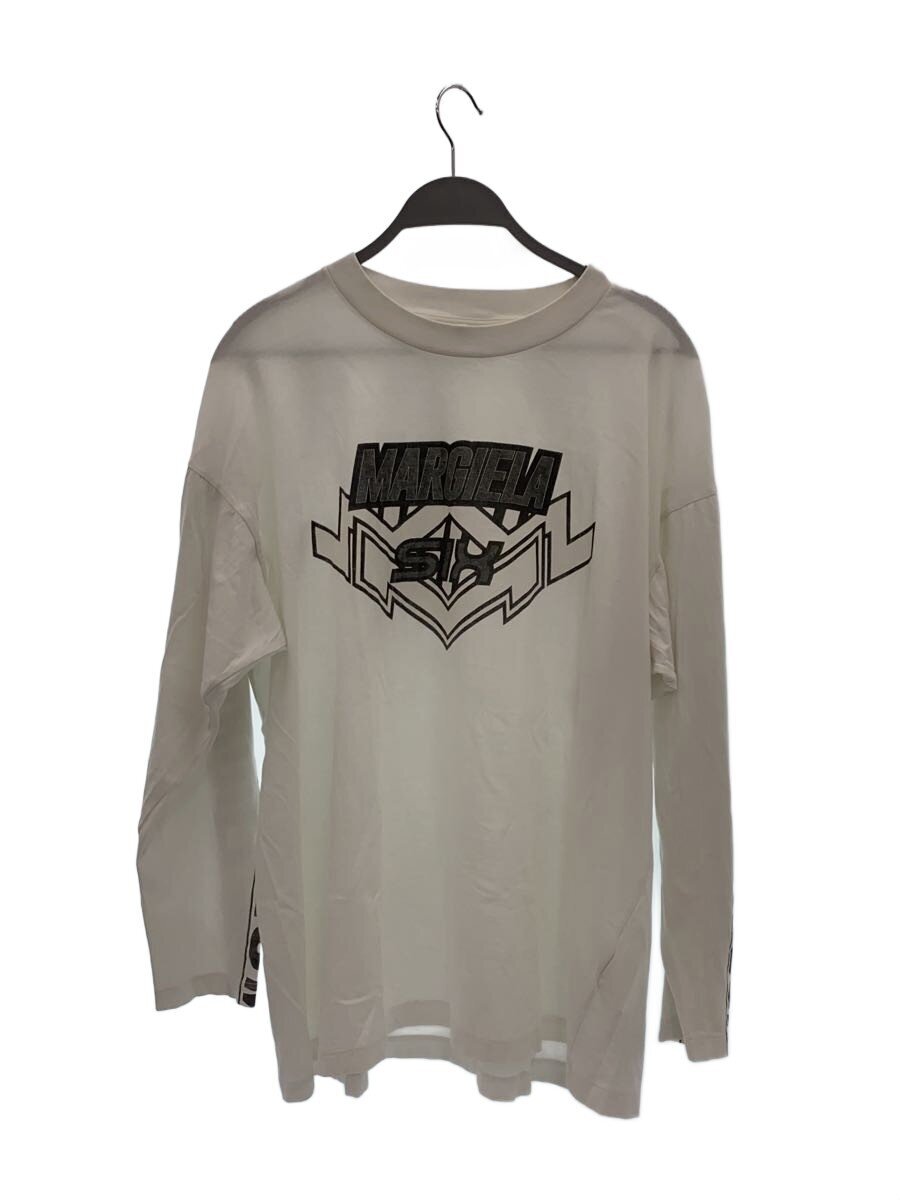 【中古】MM6◆長袖カットソー/S/綿織物/WHT【レディース御召しもの】