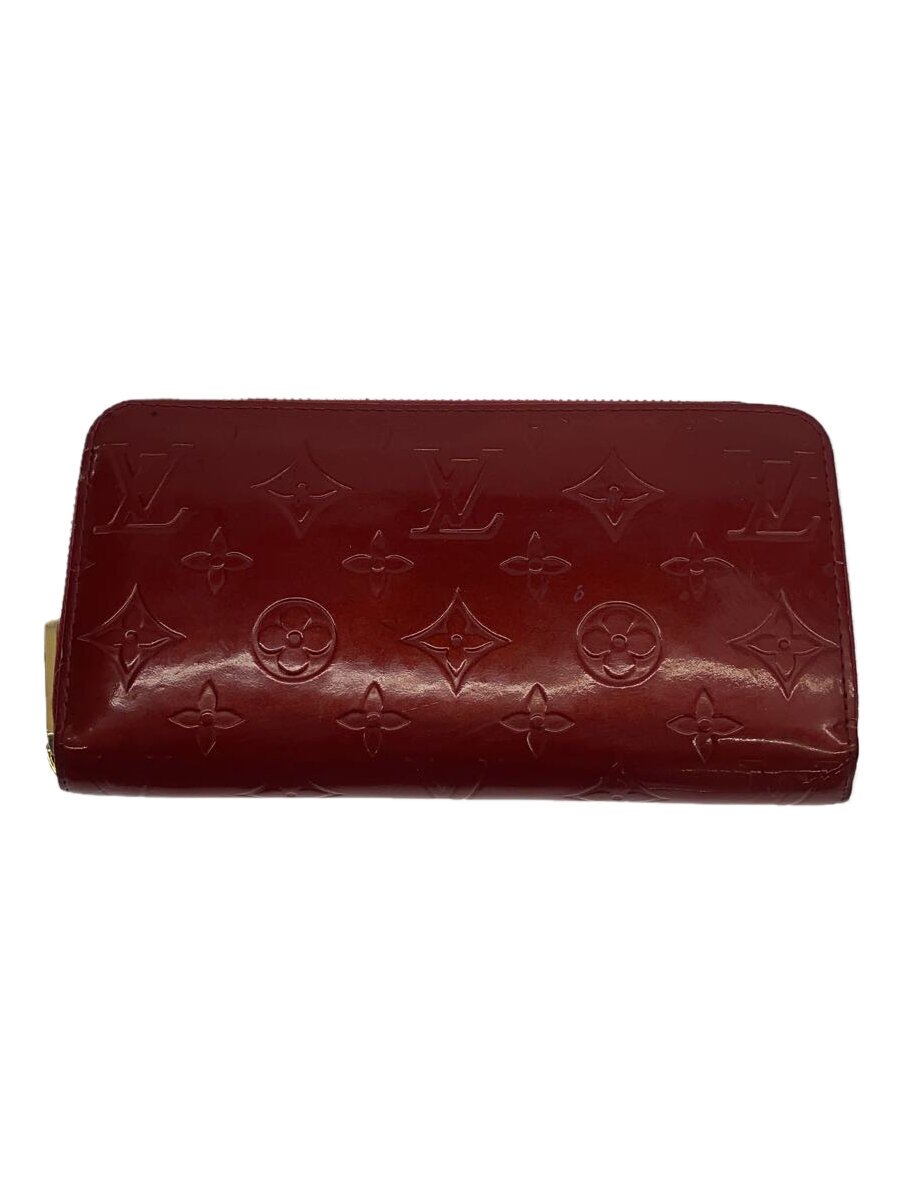 【中古】LOUIS VUITTON◆ジッピー・ウォレット_モノグラム・ヴェルニ_RED/エナメル/RED/レディース/M90218//【服飾雑貨他】