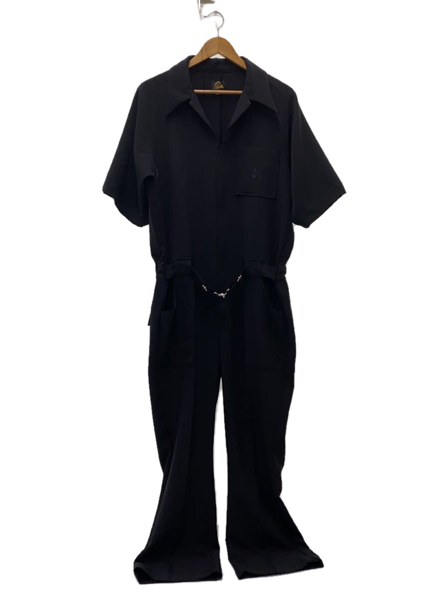 【中古】Needles◆オールインワン/JUMPSUIT/S/ポリエステル/BLK/無地/QV193//【メンズウェア】