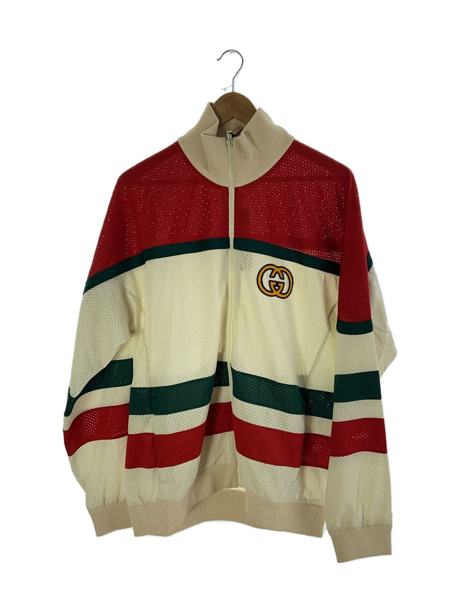 【中古】GUCCI◆Mesh Fabric Zip Jacket/上衣/L/ポリエステル/マルチ色合い/737369 XJFFK【メンズウェア】