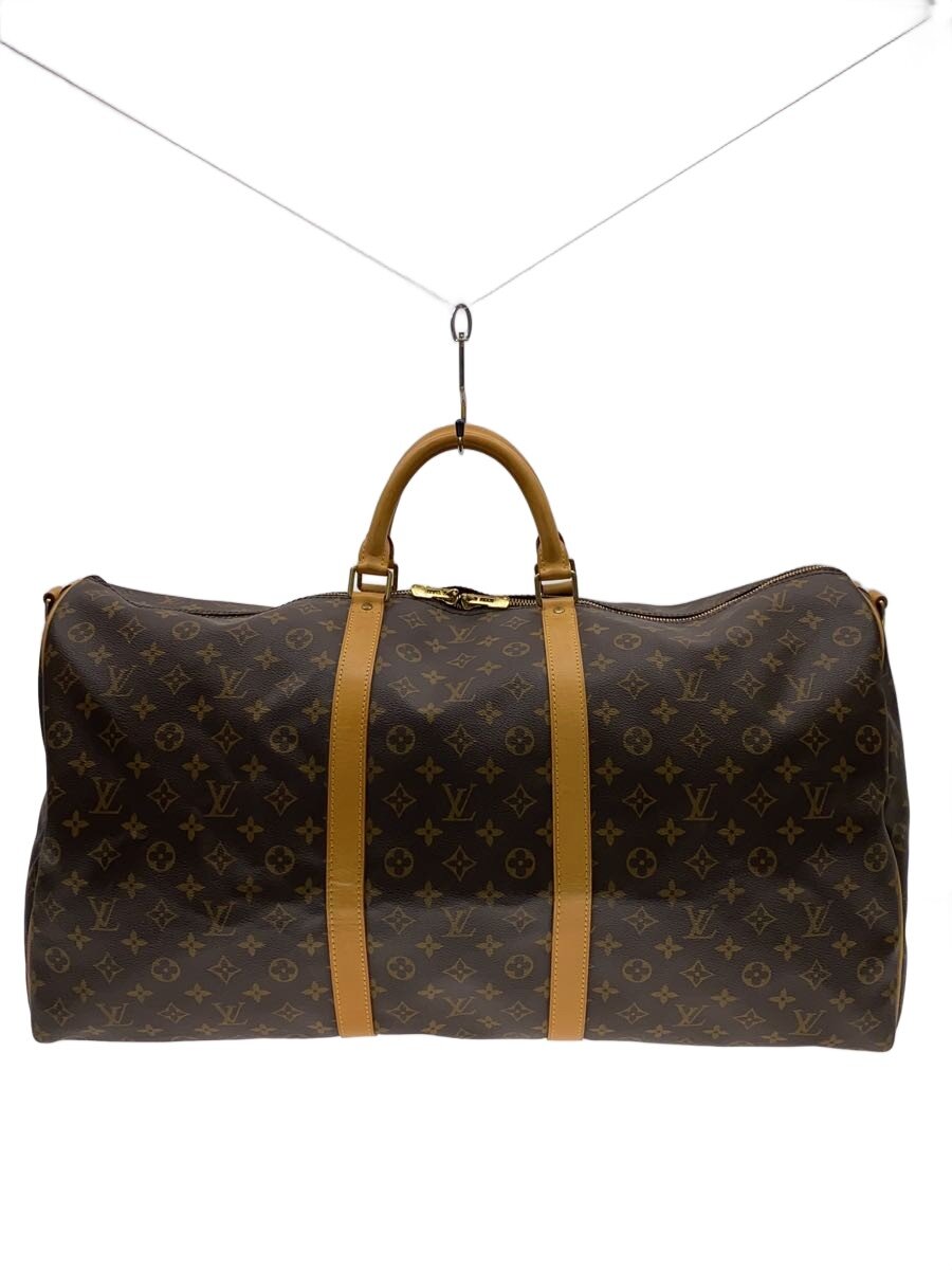 【中古】LOUIS VUITTON◆キーポル・バンドリエール60_モノグラム・帆布/PVC/BRW/総柄【御徒面子】