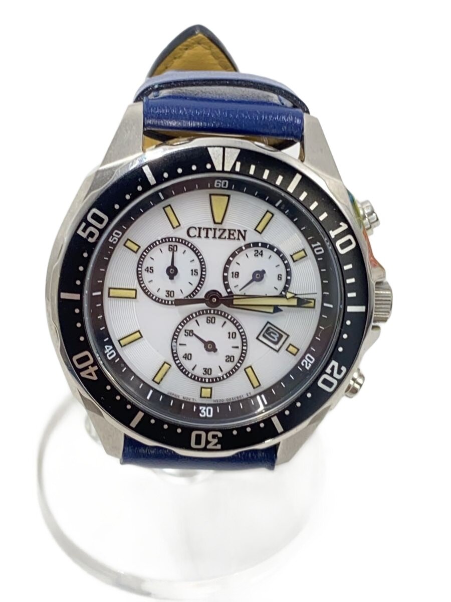 【中古】CITIZEN◆ウオッチ/エコ運転/アナログ/なめし革/NVY/NVY/h500-002c602【服飾雑貨他】