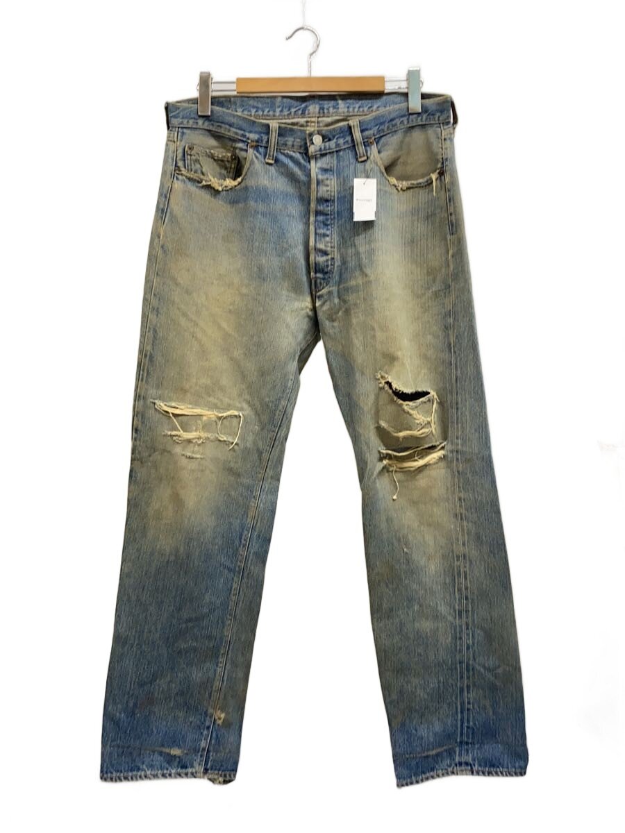 【中古】Levi’s◆70s/66前期/ジーンズズボン下/綿織物/IDG/赤耳/名取り草裏6/黒カン/首尾一貫したV【メンズウェア】