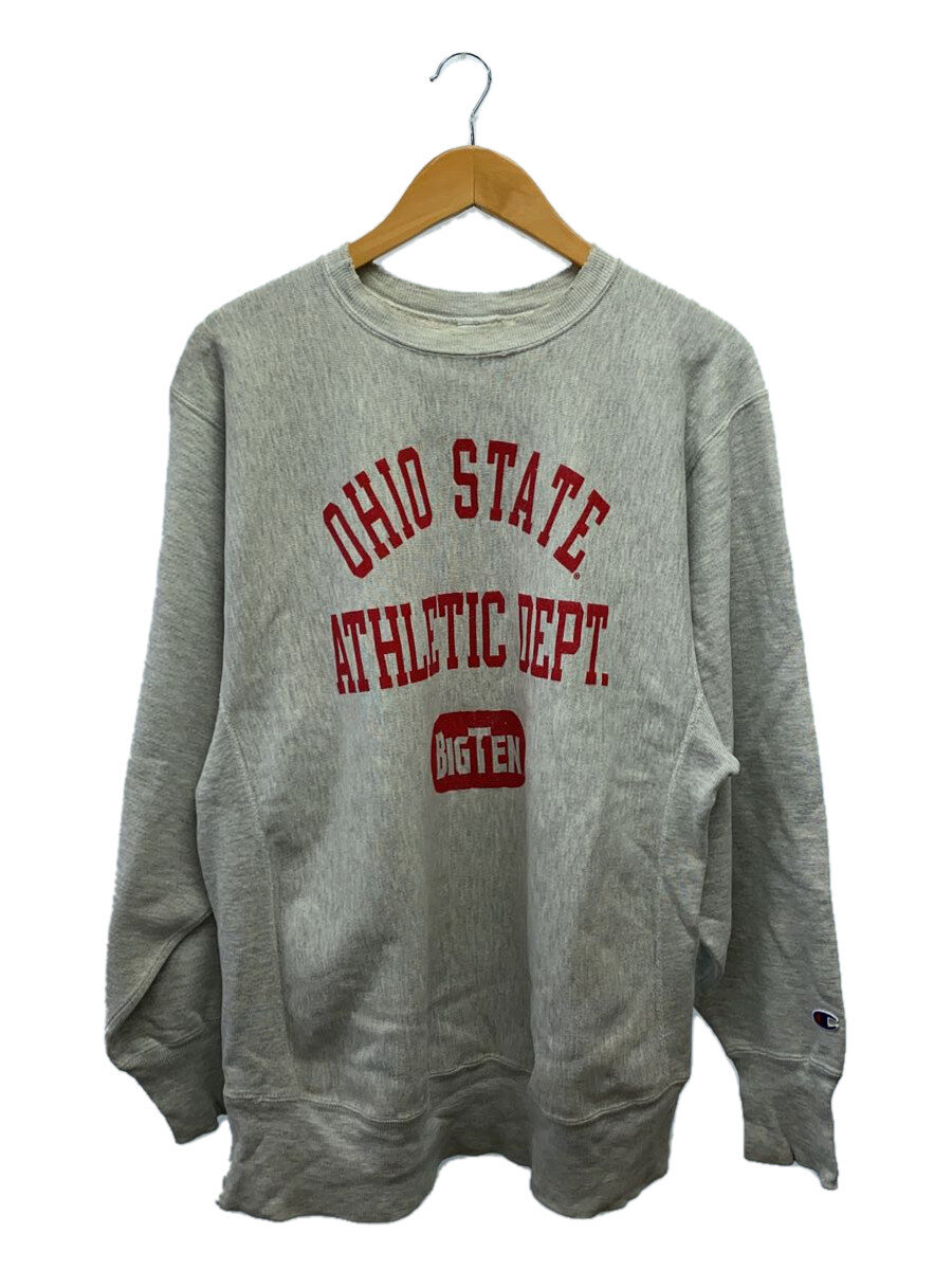 【中古】Champion◆流汗/XL/綿織物/GRY/80～90S/OHIROSTATE/トリコタグ/REVERSE WEAVE///【メンズウェア】