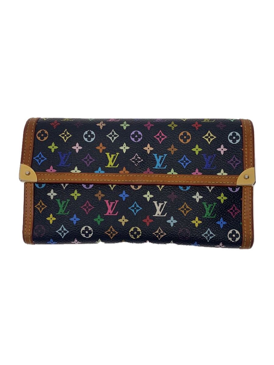 【中古】LOUIS VUITTON◆ポルト・トレゾール・インターナショナル_モノグラム・マルチカラー_マルチカラー/PVC/マルチカラー/レディース【服飾雑貨他】