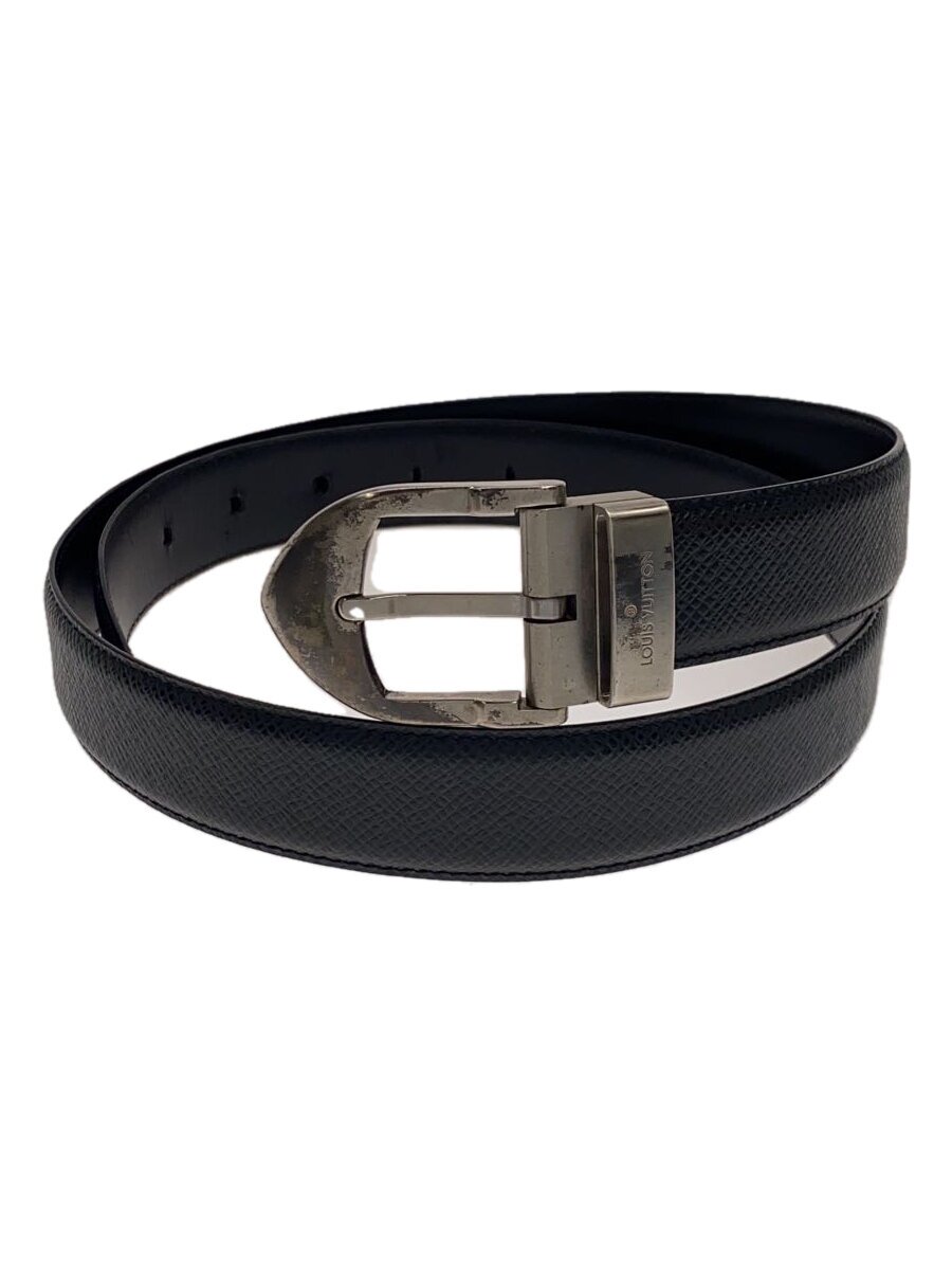 【中古】LOUIS VUITTON◆サンチュール・クラッシックタイガ(アルドワーズ・?しろがね色バックル)_タイ王国ガ_BLK/なめし革/BLK/メン【服飾雑貨他】