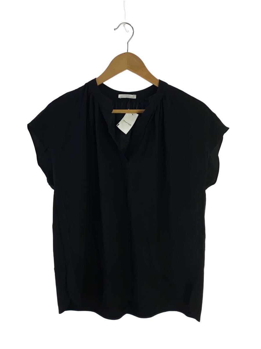 【中古】theory luxe◆25SS/LITZY BLOUSE/ノースリーブトップ/38/トリアセテート/BLK/03-5208426//【レディース御召しもの】