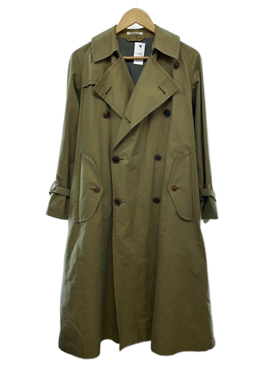 【中古】AURALEE◆GIZA SILK GABARDINE TRENCH COAT/トレンチコート/0/コットン/カーキ/A9AC02CG【メンズウェア】｜2ｎｄ STREET 店
