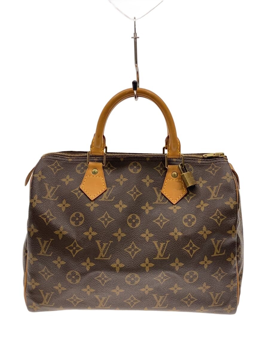 【中古】LOUIS VUITTON◆2)スピーディ30_モノグラム・帆布/PVC/BRW【御徒面子】