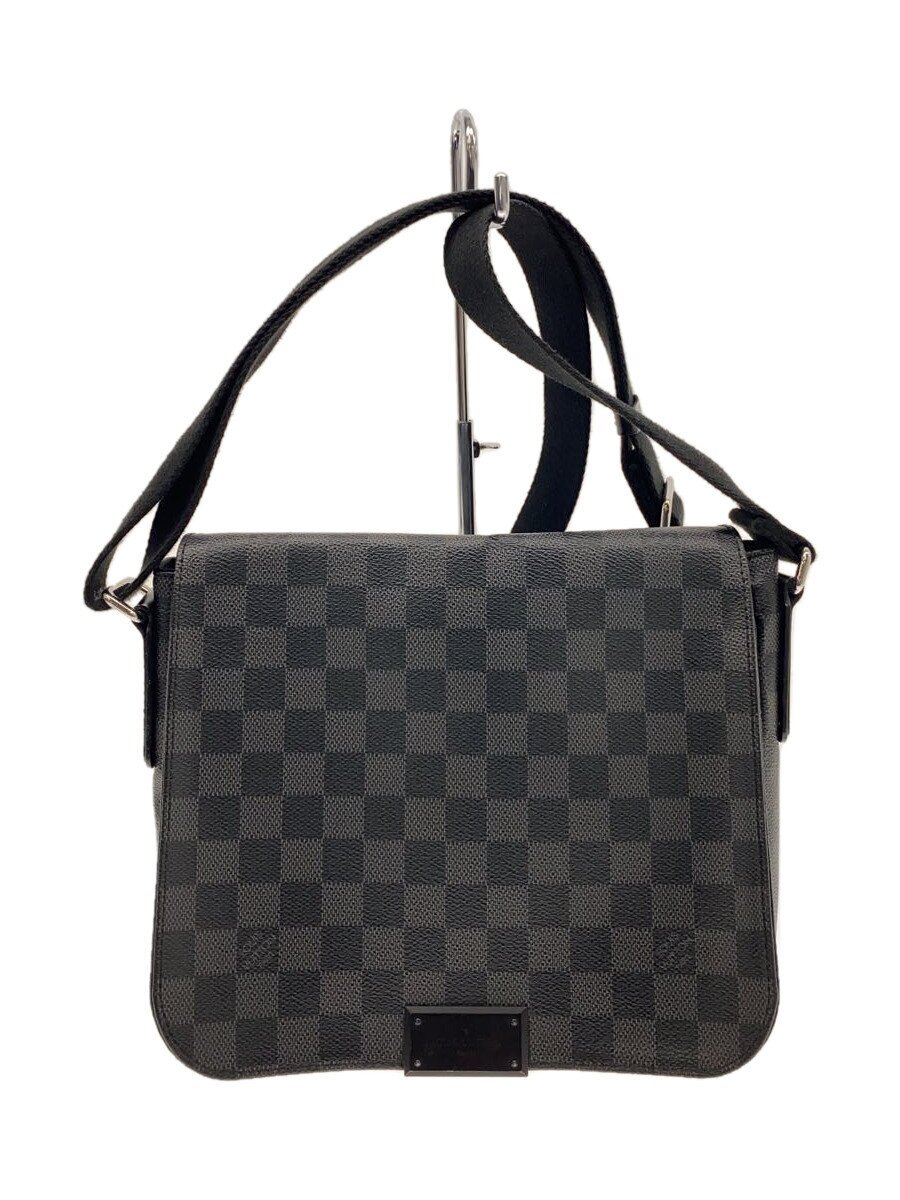 【中古】LOUIS VUITTON◆1)ディストリクトPM_ダミエ・グラフィット_BLK/PVC/BLK//【御徒面子】