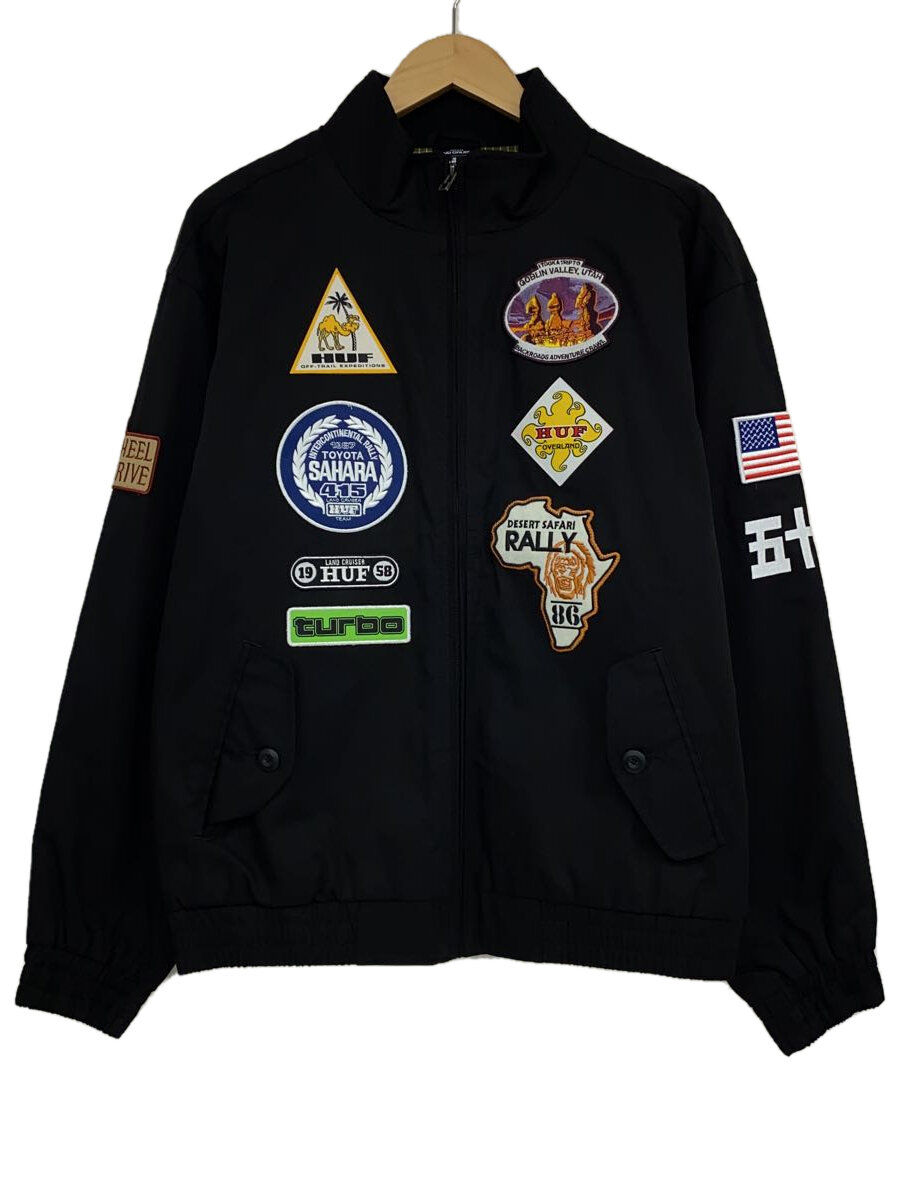 【中古】HUF◆×LAND CRUISER OVERLAND TOURING JACKET/上衣/M/綿織物/BLK/? NULL ?【メンズウェア】