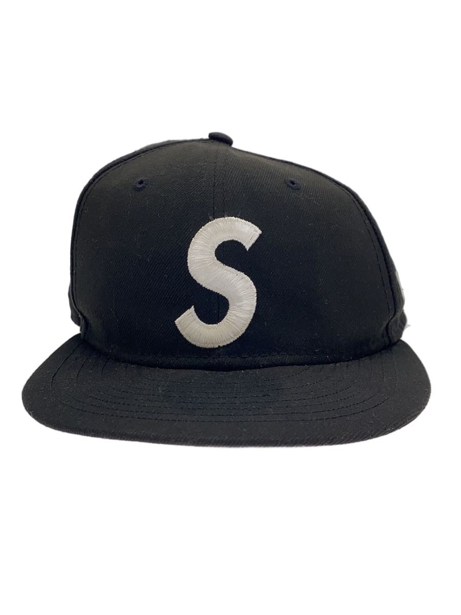 【中古】Supreme◆22SS/CHARACTERS S LOGO CAP/鳥打ち帽/7 1/2/ポリエステル/BLK/メンズ【服飾雑貨他】