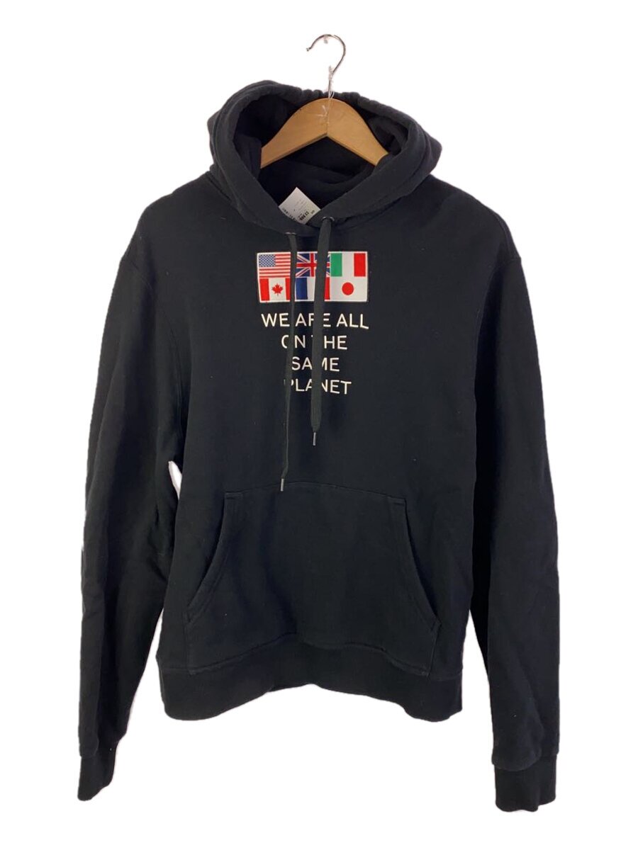 【中古】BURBERRY LONDON◆パーカー/M/綿織物/黒いこと【メンズウェア】