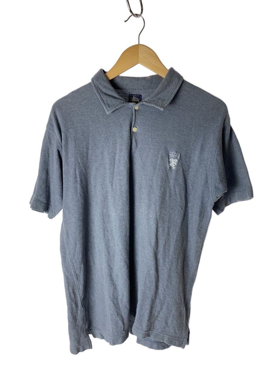 【中古】STUSSY◆00s/スポーツシャツ/S/綿織物/IDG/無地/00s【メンズウェア】