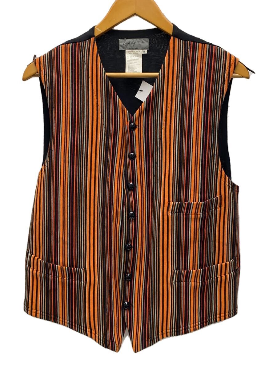 【中古】yohji yamamoto POUR HOMME◆鹿鳴館/95aw/より良い/M/綿織物/ORN/縞模様/HE-T50-025【メンズウェア】