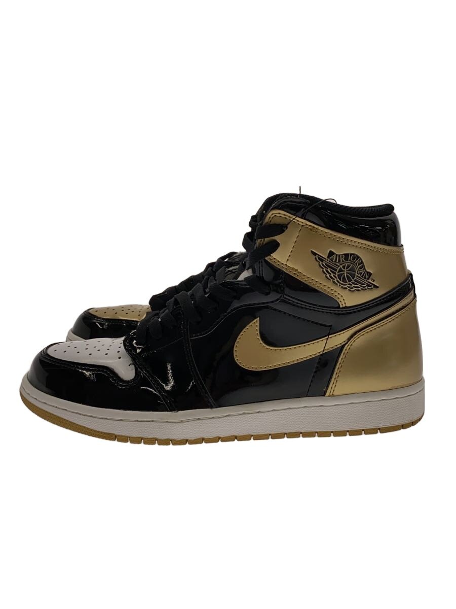 【中古】NIKE◆AIR JORDAN 1 RETRO HIGH OG NRG/エアジョーダンレトロハイ/黒いこと/28糎/BLK【シューズ】