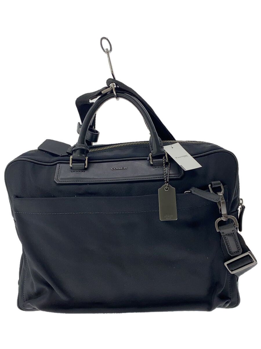 【中古】COACH◆2WAY/肩先/ブリーフ入れもの/--/BLK/無地/70636【御徒面子】
