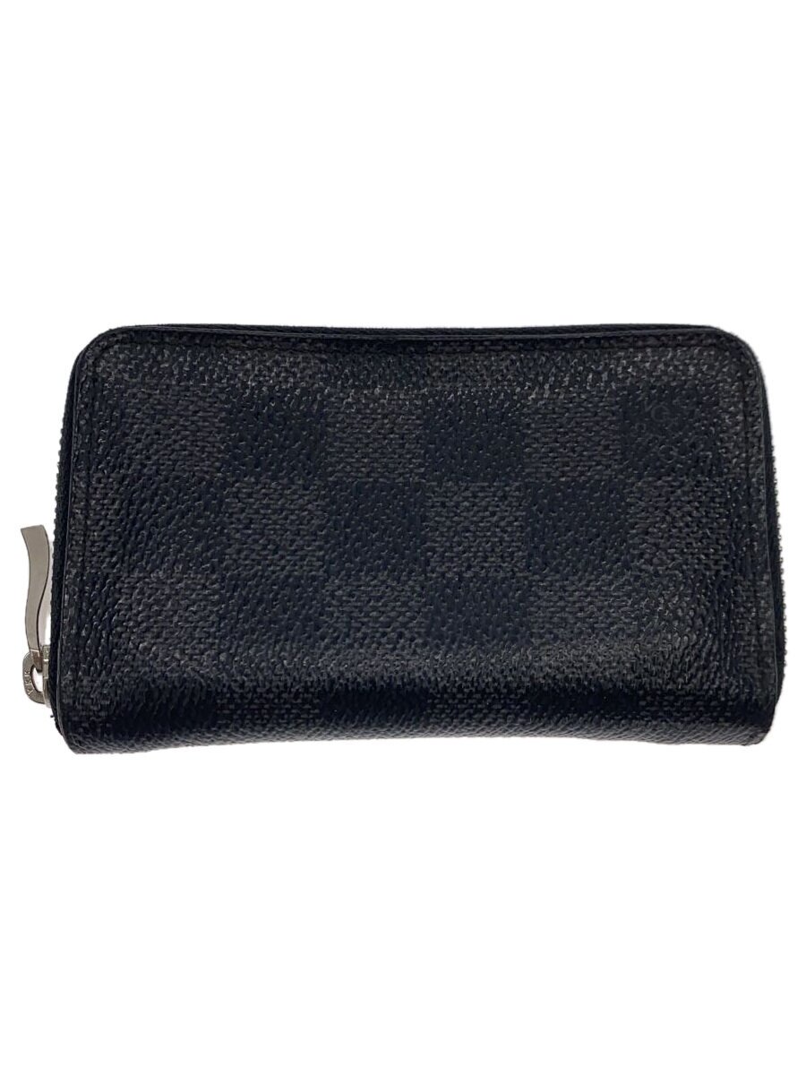 【中古】LOUIS VUITTON◆ジッピー・コインパース_ダミエ・グラフィット_BLK/PVC/BLK/メンズ【服飾雑貨他】