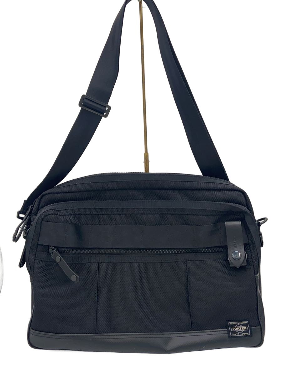 【中古】PORTER◆ショルダーバッグ/ナイロン/BLK/無地/703-07969【御徒面子】