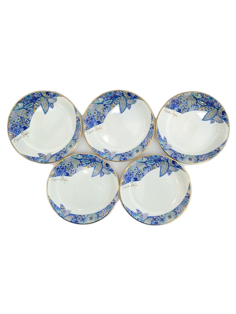 【中古】NARUMI◆プレート/5点セット/BLU/鳴海製陶【キッチン用品】
