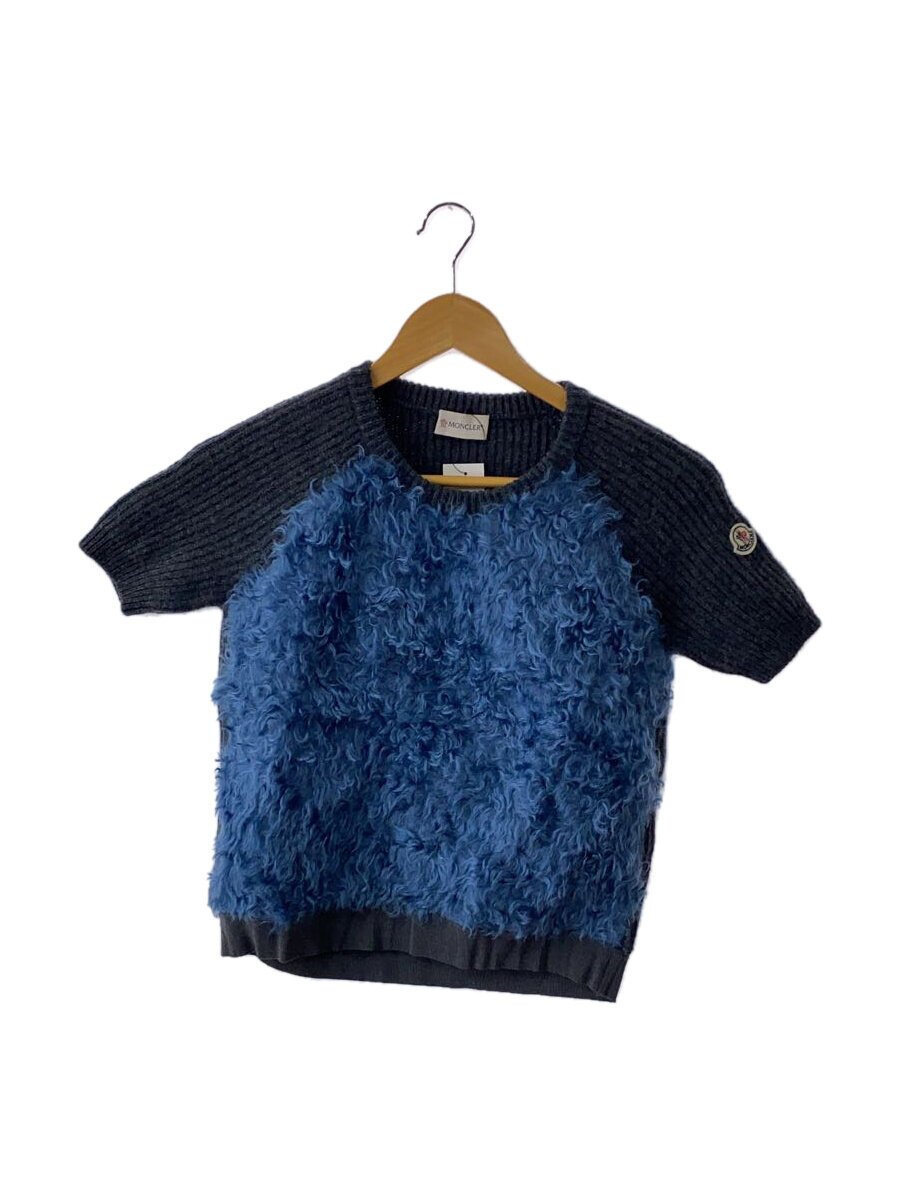 【中古】MONCLER◆編み物・プルオーバー(朦々たる)/XS/羊毛/GRY/モヘア/カシミール【レディース御召しもの】