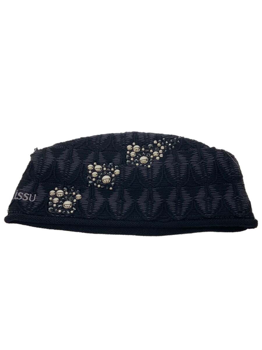 【中古】ATIISSU/アティシュ/編み物旗がしら/ビーニー/BLK/レディース//【服飾雑貨他】