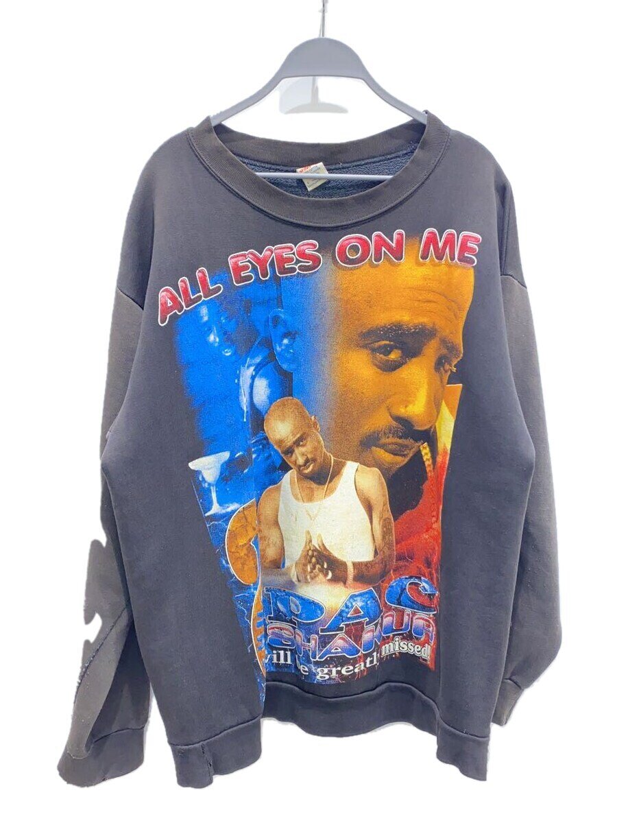 【中古】U/INFINI-T/90s/2PAC ALL EYES ON ME クルーネックスウェット/L/綿織物/GRY【メンズウェア】