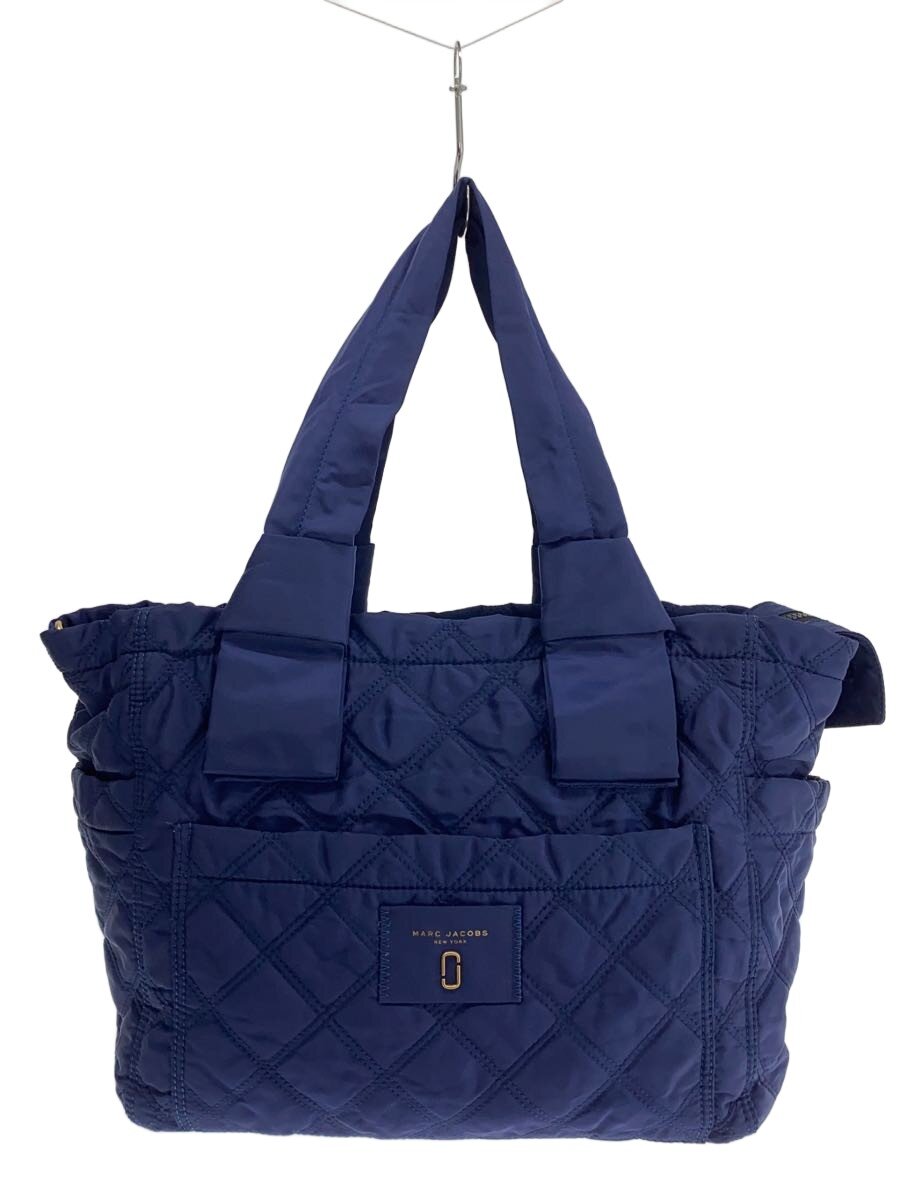 【中古】MARC JACOBS◆キルティング/トートバッグ/--/NVY//【御徒面子】