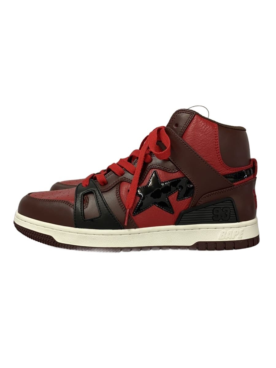 【中古】A BATHING APE◆ハイカットスニーカー/27糎/RED/OZXSHM191019K【シューズ】