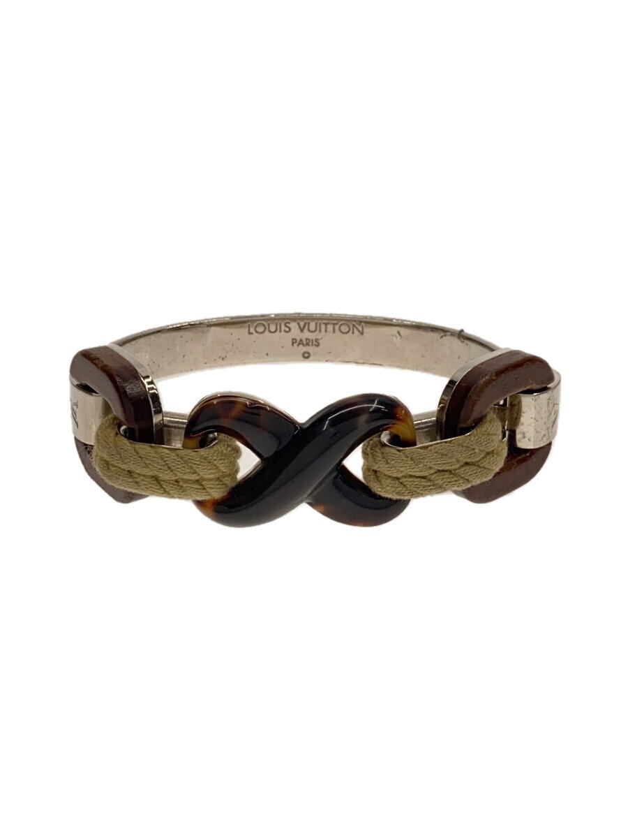 【中古】LOUIS VUITTON◆荷縄モチ-フ/木材/金属元素/バングル/しろがね色/赤銅色/レディース【服飾雑貨他】