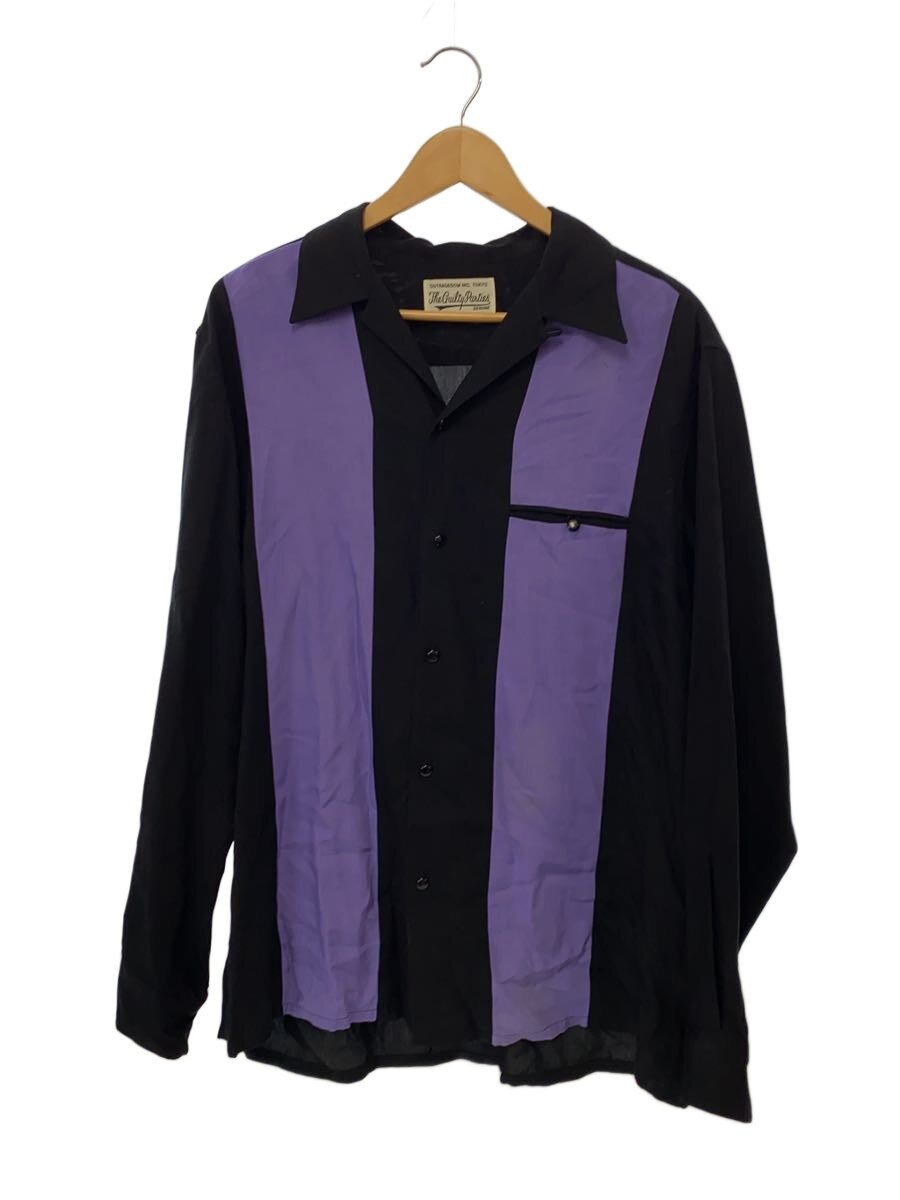 【中古】WACKO MARIA◆長袖プルオーバー/L/--/BLK【メンズウェア】