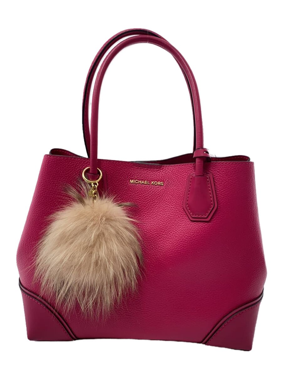 【中古】MICHAEL KORS◆トートバッグ/なめし革/PNK/30H7GZ5T6T【御徒面子】