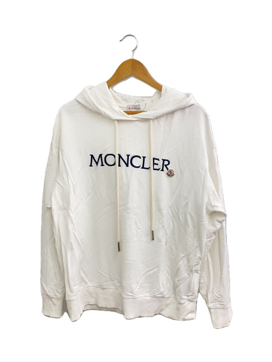 【中古】MONCLER◆パーカー/L/綿織物/WHT/C-SCOM-23-32354-L【レディース御召しもの】