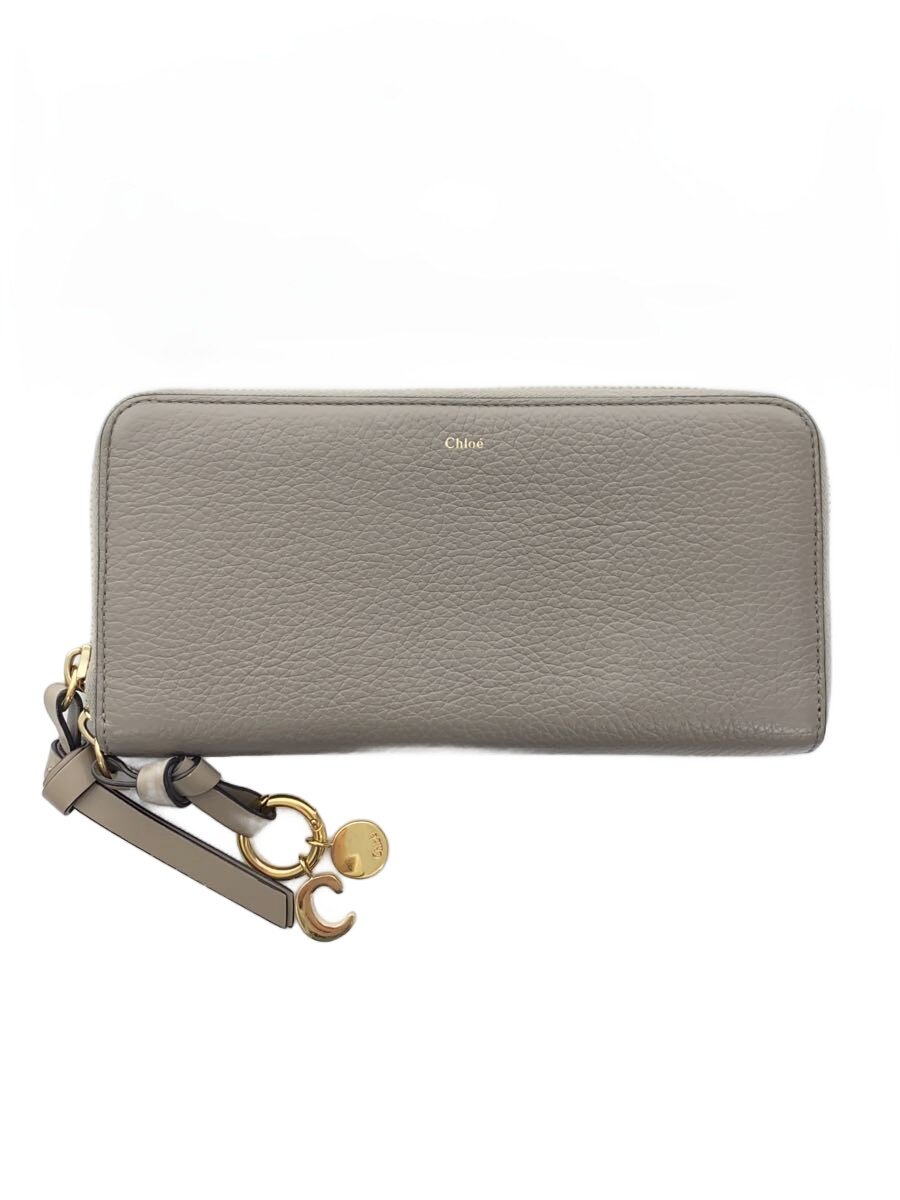 【中古】Chloe◆長札入れ/--/GRY/レディース/CHC21WP941【服飾雑貨他】