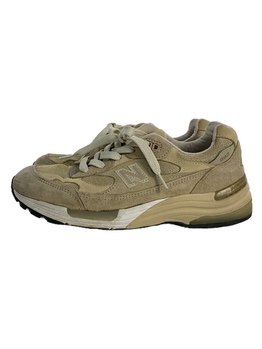 【中古】NEW BALANCE◆M992/TAN/カーキ/MADE IN USA/24糎/KHK/スウェード//【シューズ】