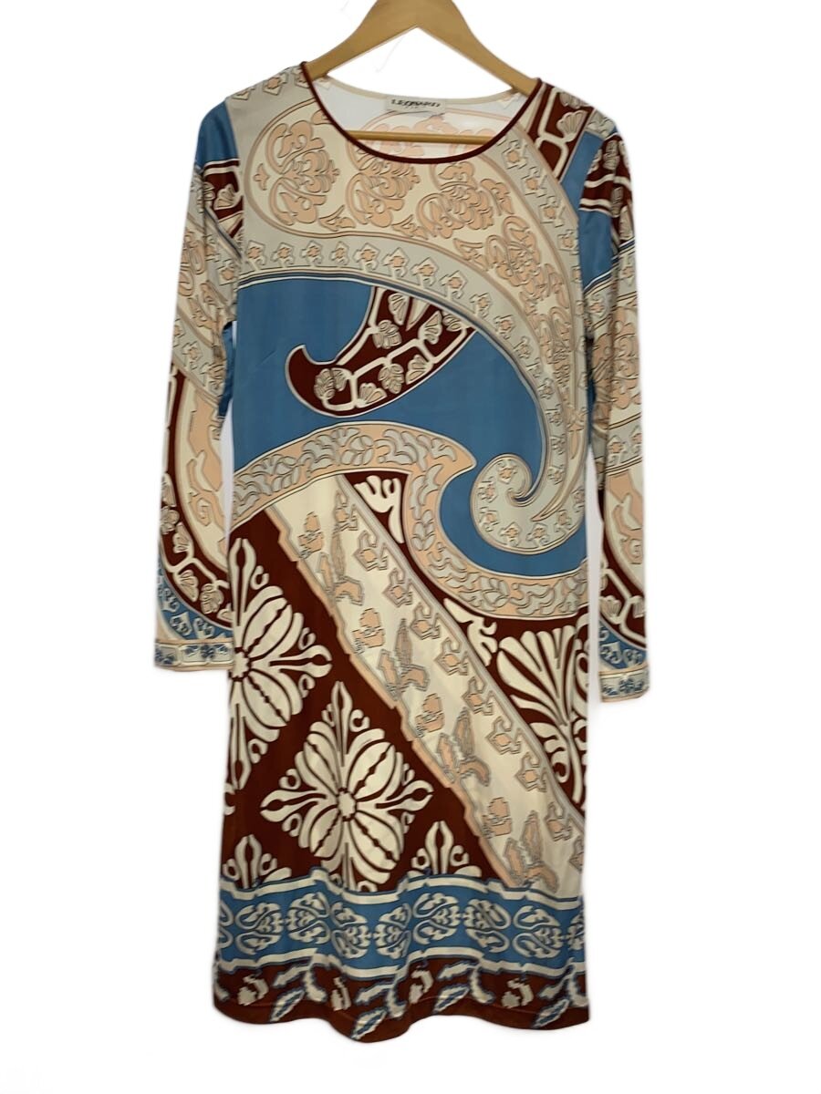 【中古】LEONARD◆長袖衣装/42/地絹/マルチ色つや/総柄/0470004【レディース御召しもの】
