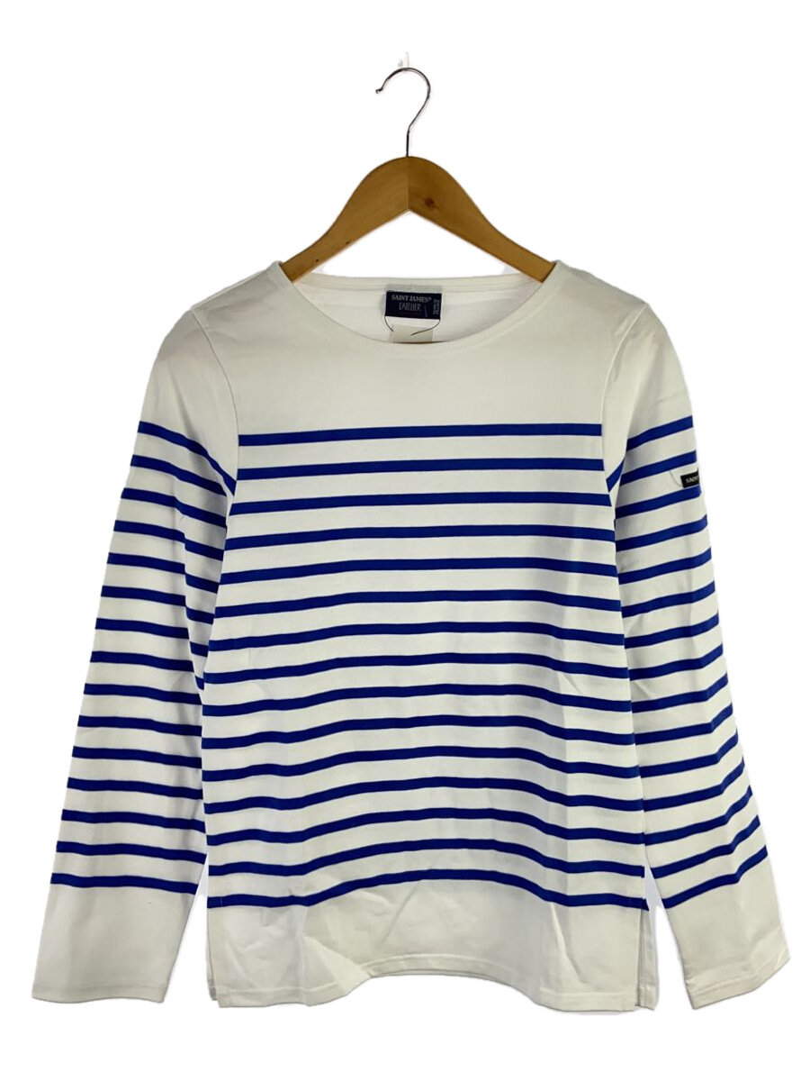 【中古】SAINT JAMES◆長袖カットソー/XS/--/WHT/縞模様/NAVAL//【レディース御召しもの】